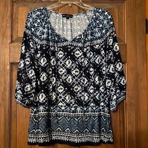N Touch petite XL navy blouse